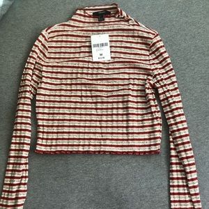 Forever 21 High Neck Crop Top Lettuce Top